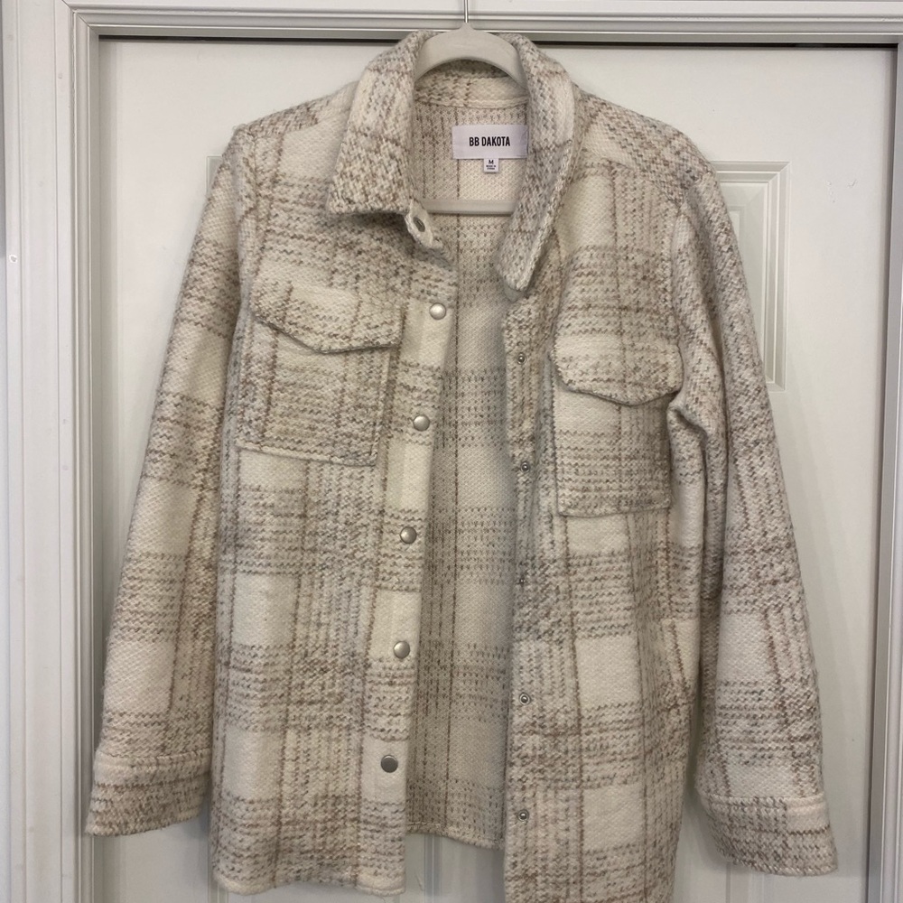 BB Dakota Knit Plaid Shacket